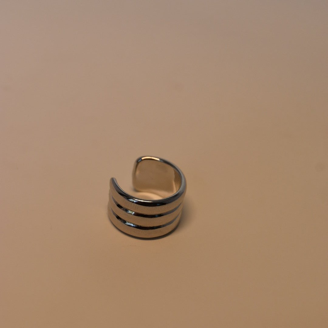 Ear Cuff Silver Stack
