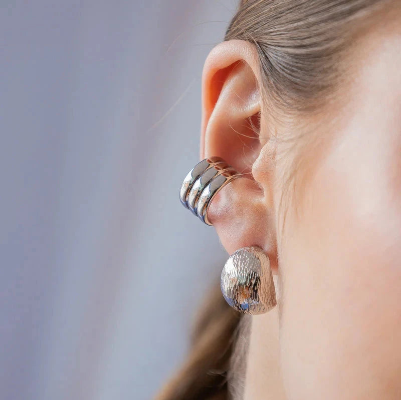 Ear Cuff Silver Stack
