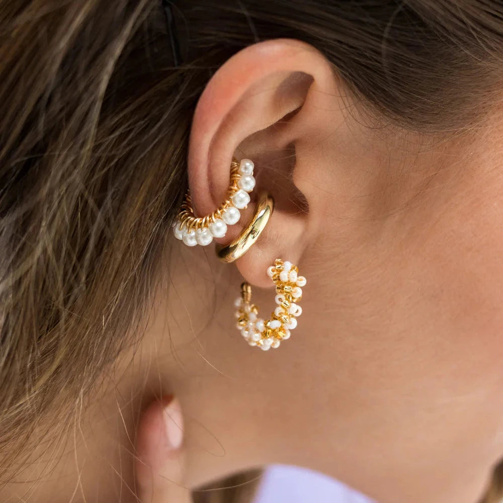 Perlita Gold hoops